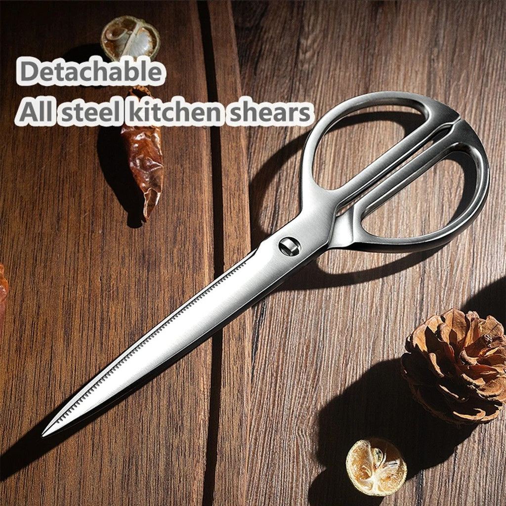 Kitchen Poultry Shears 198g Stainless Steel Detachable Serrated Blade Food Preparation Cutter