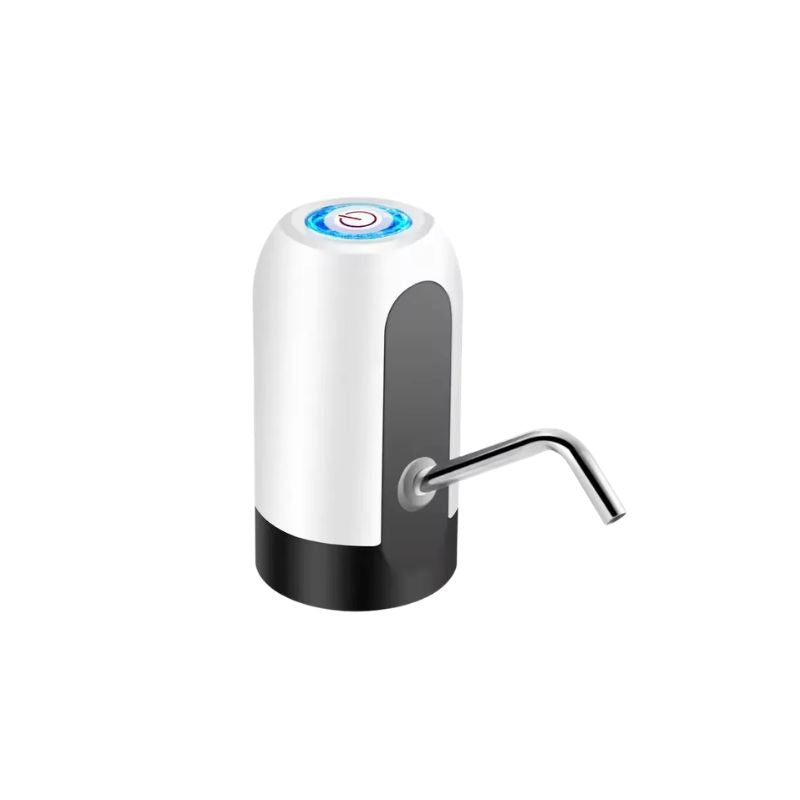 Water Bottle Pump USB Rechargeable Automatic Drinking Water Dispenser Portable One Touch - White