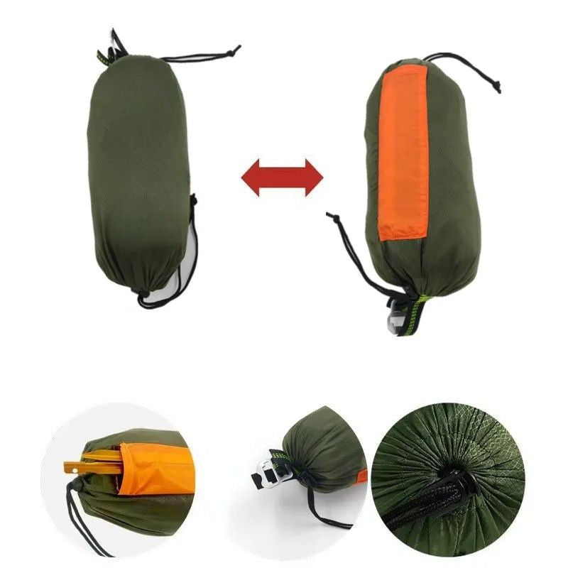 Camping Hammock with Mosquito Net Portable Quick Open Hanging Bed - Green