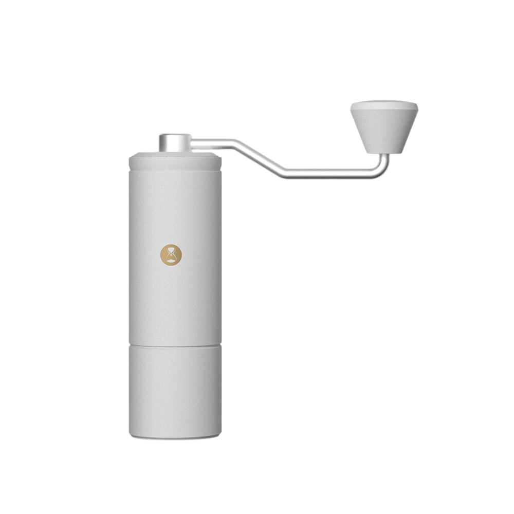 Manual Coffee Grinder Portable Hand Burr Grinder 42mm Stainless Steel Adjustable Settings - White