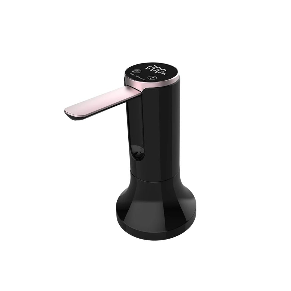 Water Gallon Pump 19L 4W Rechargeable Foldable Desktop Dispenser with 1200mAh Battery - Black