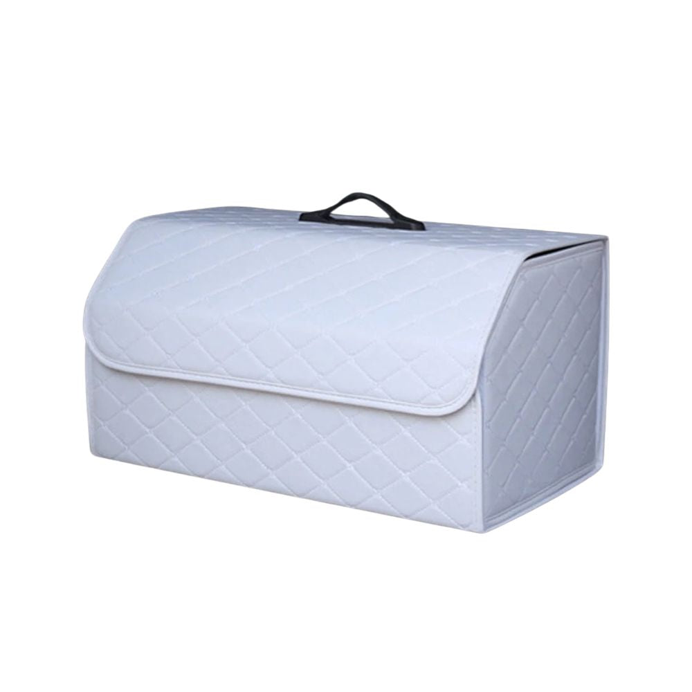 Car Trunk Organizer Box 50cm Foldable Waterproof PU Leather Storage Case Large Capacity