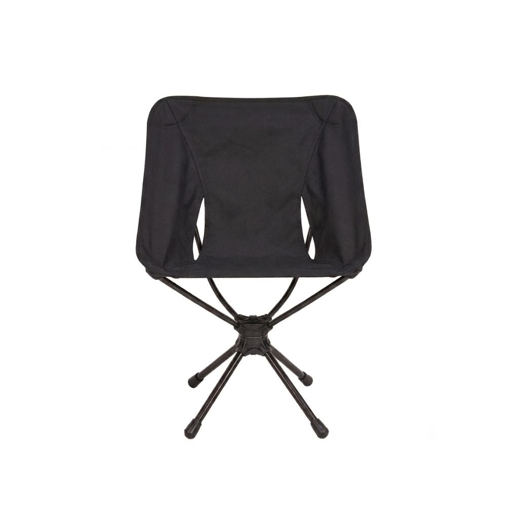 Camping Folding Chair Portable Swivel Seat Lightweight Detachable Outdoor Chair with Carry Bag - Black