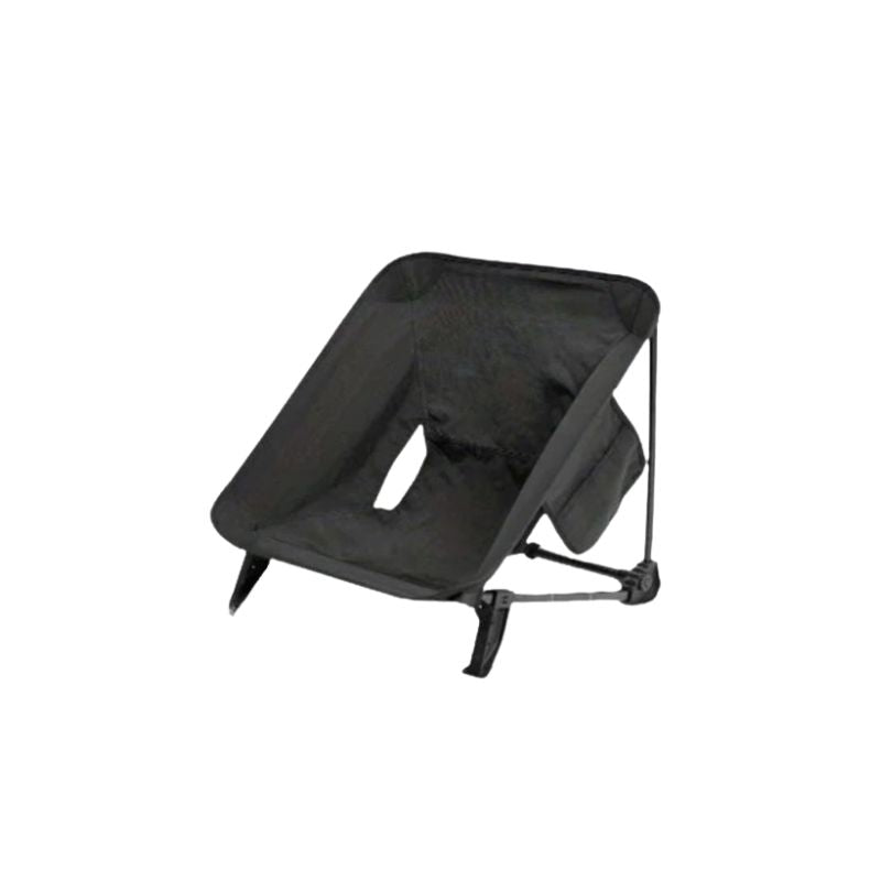 Camping Folding Chair Aluminum Alloy Ultra Lightweight Beach Seat - Black