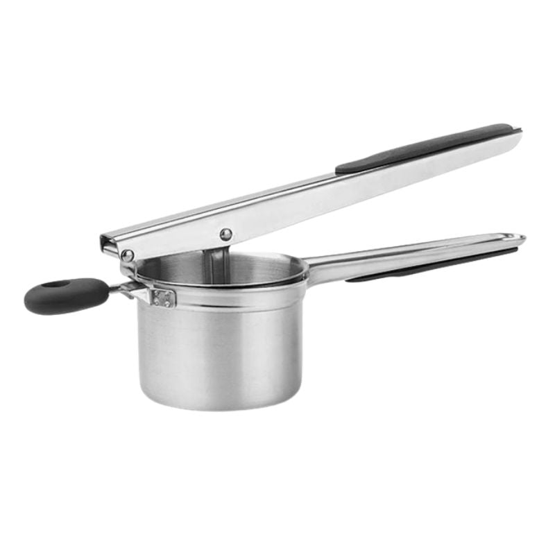 Potato Ricer 9.3cm Stainless Steel Press with 3 Interchangeable Discs Compact Kitchen Tool