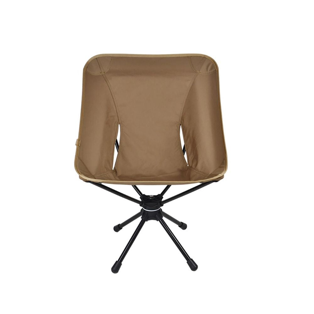 Camping Folding Chair Portable Swivel Seat Lightweight Outdoor Chair with Carry Bag - Brown