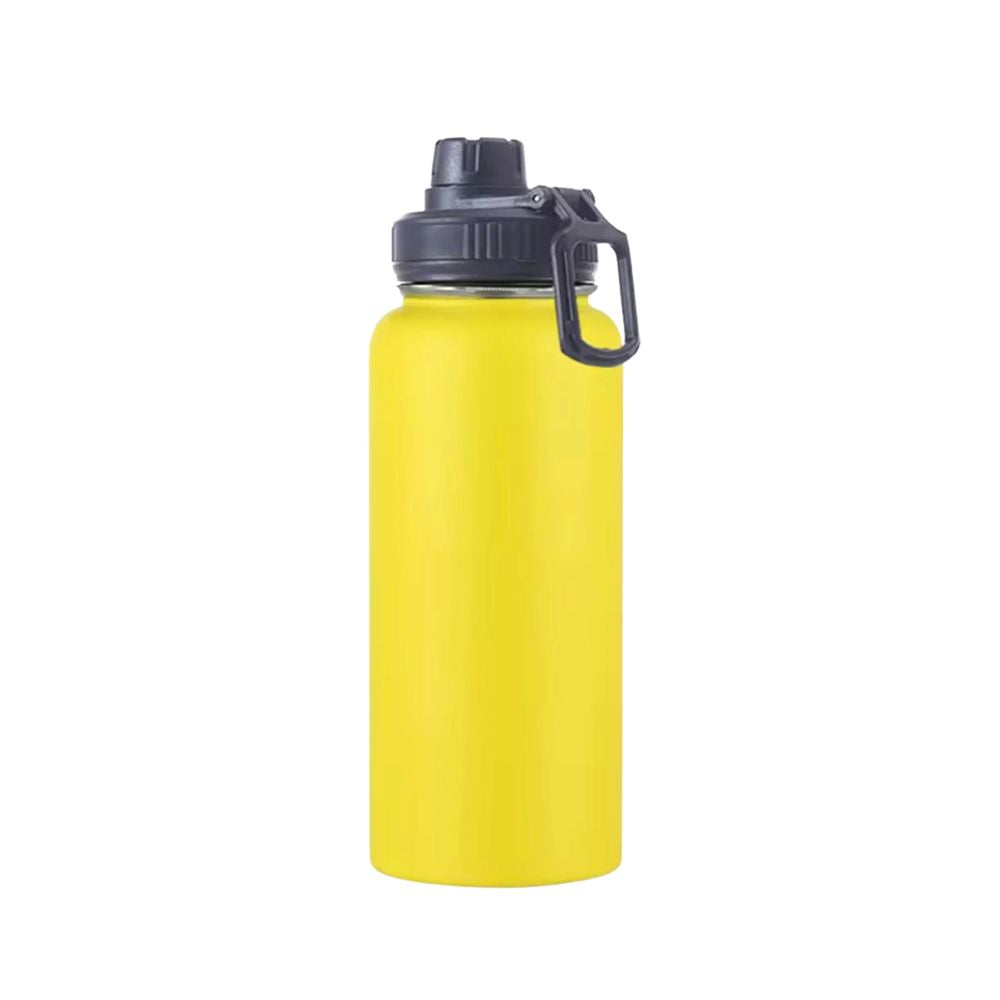 Insulated Water Bottle 1 L Stainless Steel Double Wall Travel Bottle - Yellow