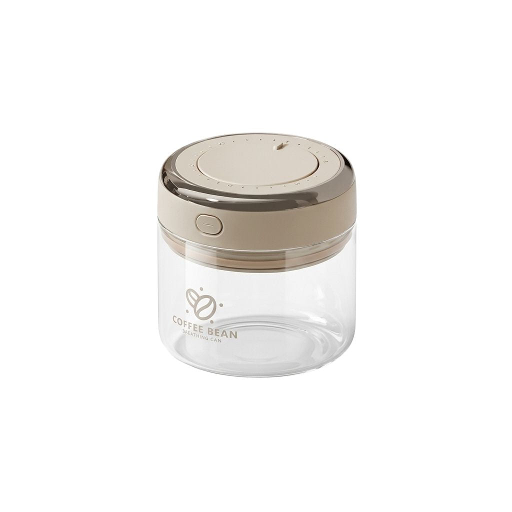 Coffee Canister 500 mL Glass Airtight Storage Jar with CO2 Valve - Clear