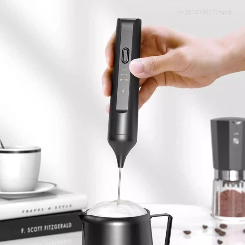 Milk Frother Electric Coffee Whisk 3 Speed Portable Kitchen Mixer Tool