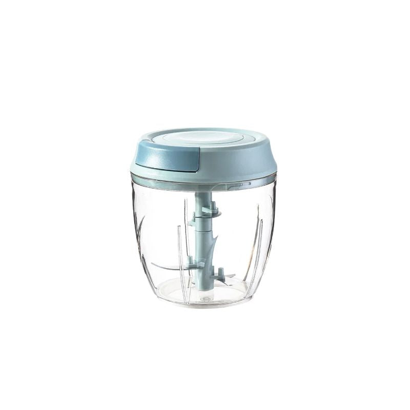Manual Food Chopper 900mL Hand Pull Vegetable Garlic Onion Mincer with Stainless Steel Blades