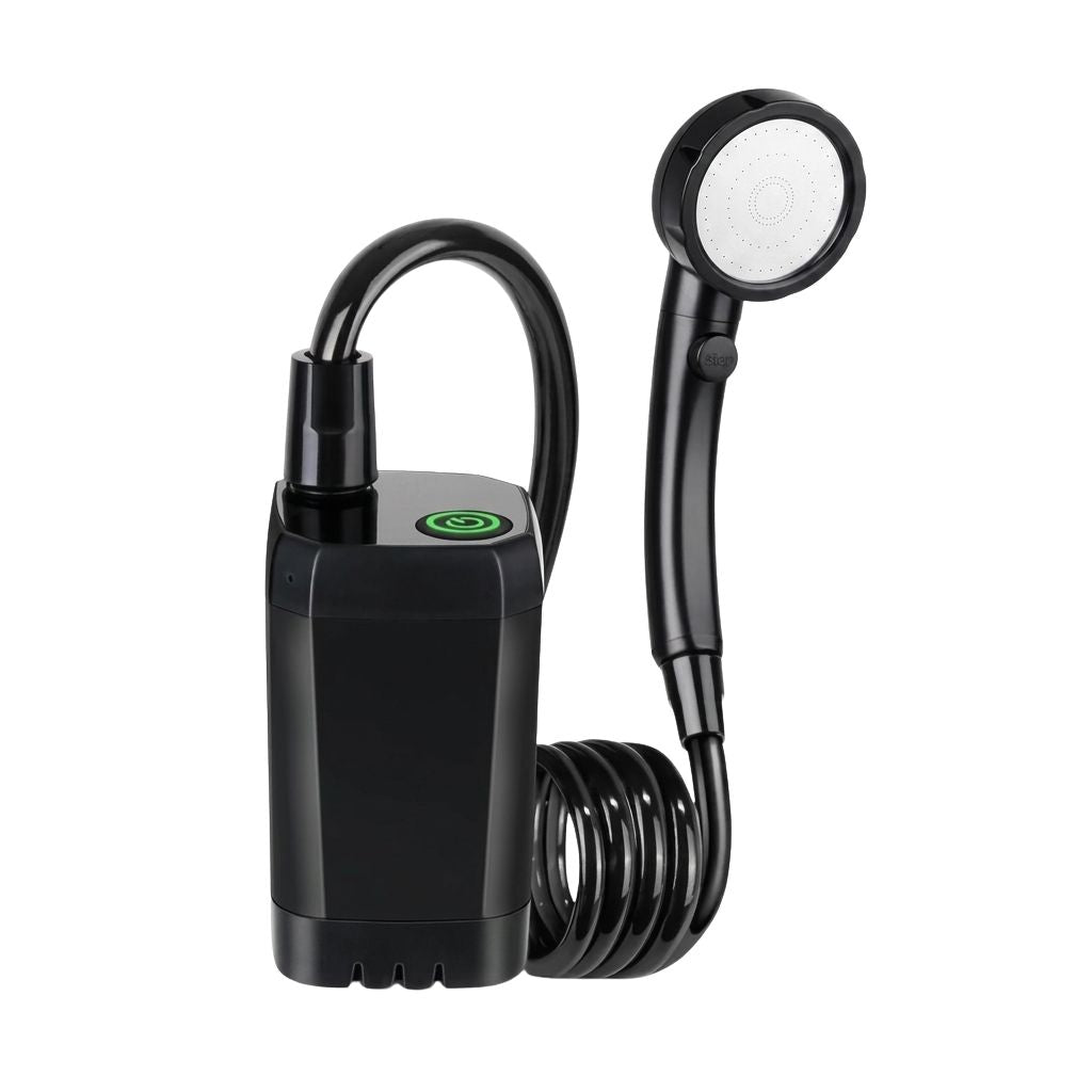 Portable Rechargeable Camping Shower 6000mAh with LED Display and Adjustable Shower Head