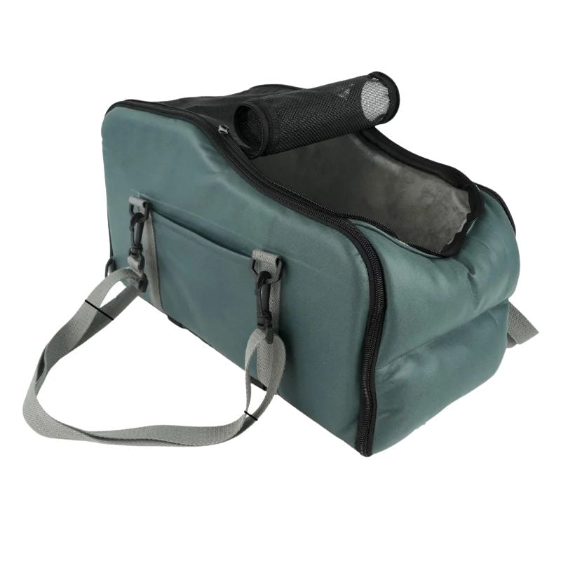 Portable Removable Pet Travel Bed Soft Wool Car Travel Cushion - Green