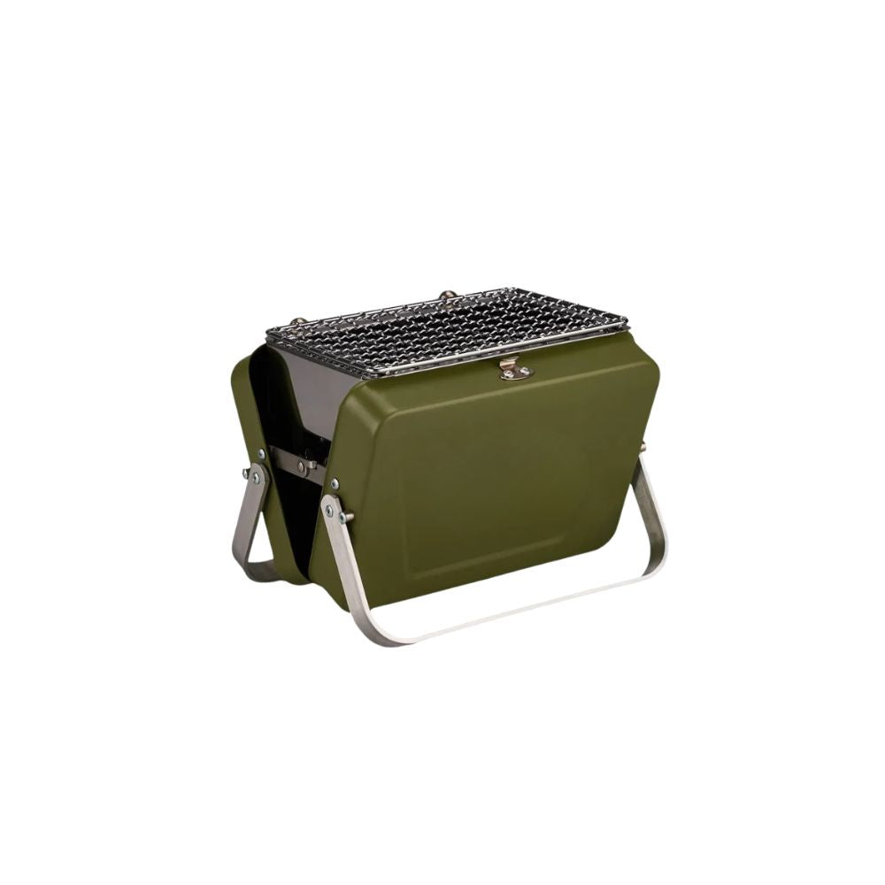 Camping Grill Foldable Portable Stainless Steel Tabletop BBQ Rack - Green