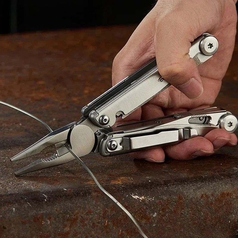 Multi-Function Folding Pliers Tool Portable 18-in-1 Heavy Duty Outdoor EDC Tool 16 cm Stainless Steel