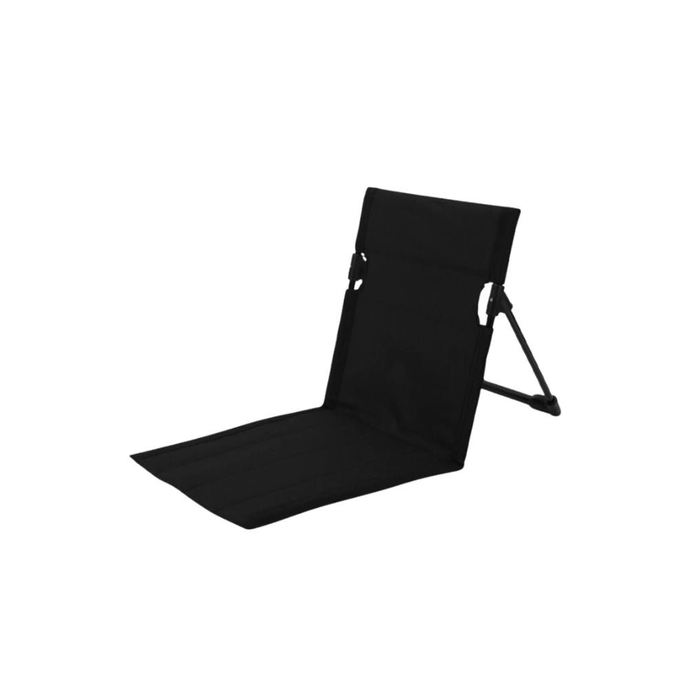 Camping Chair Foldable Single Seat Padded Cushion Backrest Portable Lounger - White