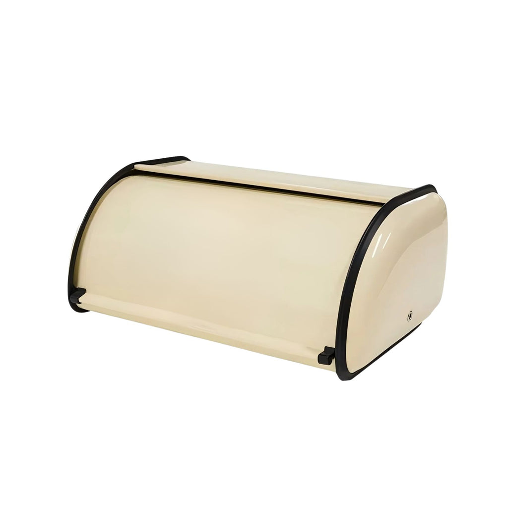 Bread Box Large Capacity Metal Food Storage Container 30cm Clamshell Kitchen Bread Bin - Light Green
