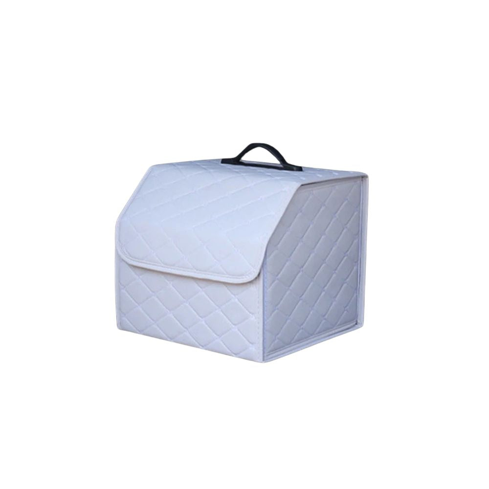 Car Trunk Organizer Box 33cm Foldable Waterproof PU Leather Storage Case Large Capacity