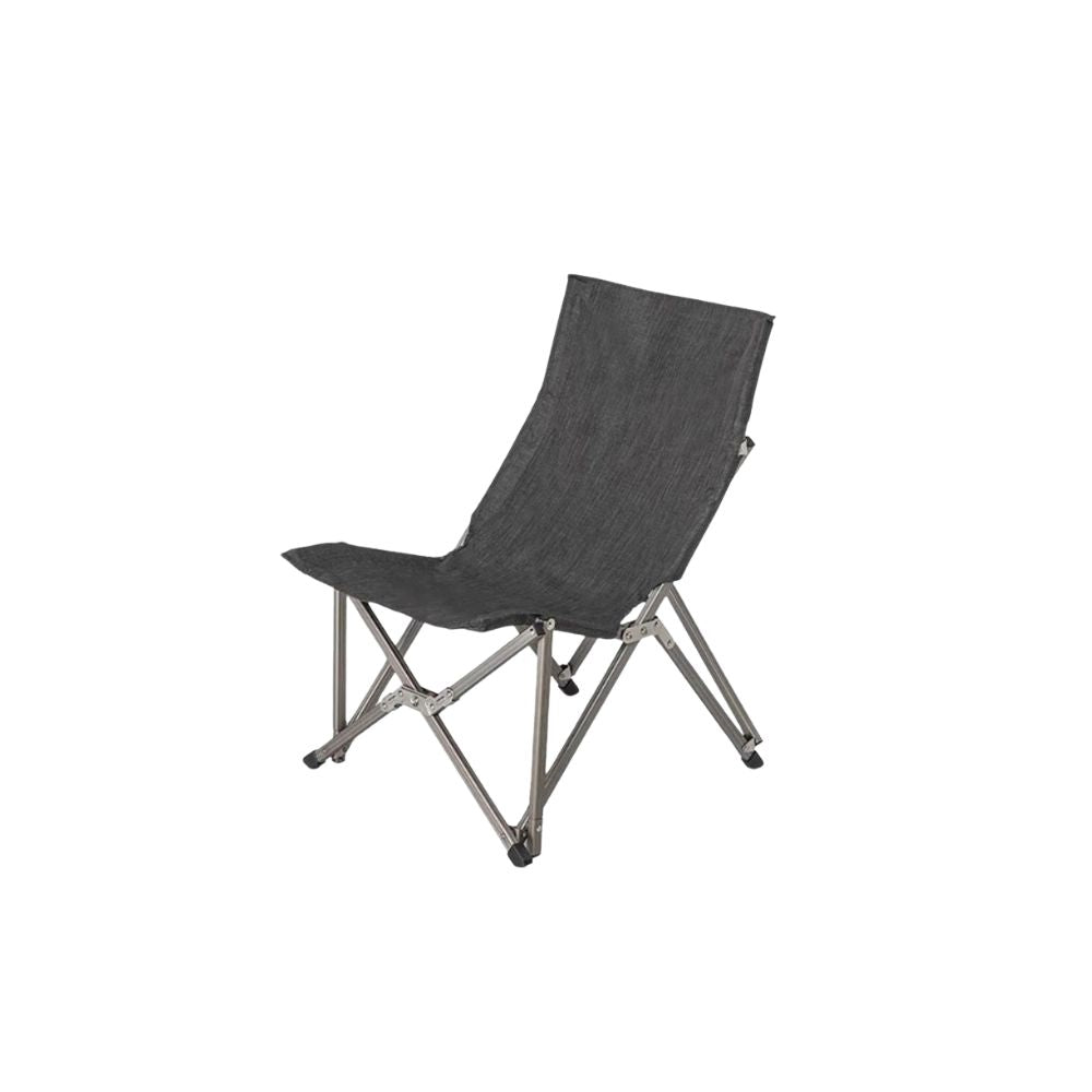 Camping Folding Chair Portable Aluminum Alloy Outdoor Backrest Chair - Black