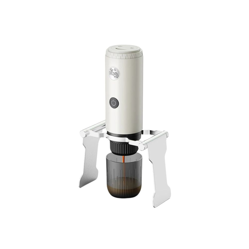 Portable Espresso Coffee Maker 3 in 1 Wireless Heating Capsule Powder Machine - White