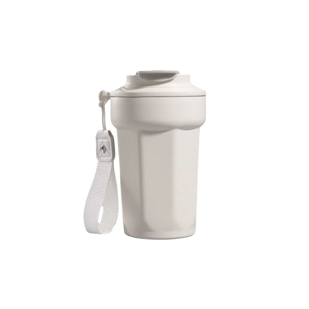 Stainless Steel Vacuum Insulated Coffee Tumbler with Lid Portable Thermal Travel Mug - Red