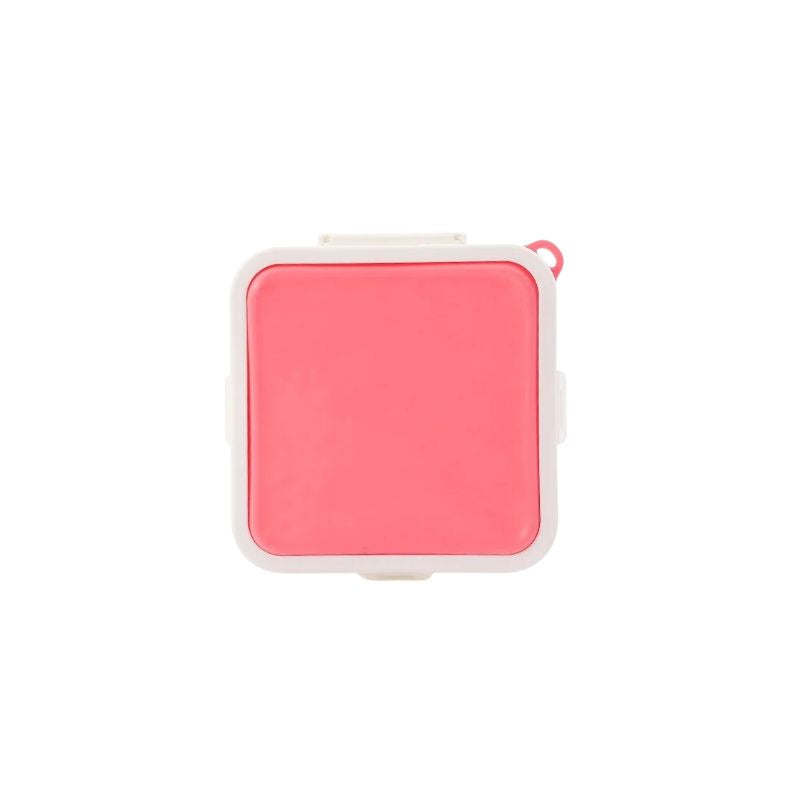 Silicone Sandwich Lunch Box Reusable Food Storage Container Microwave Safe Bento Box with Protective Lid - Blue