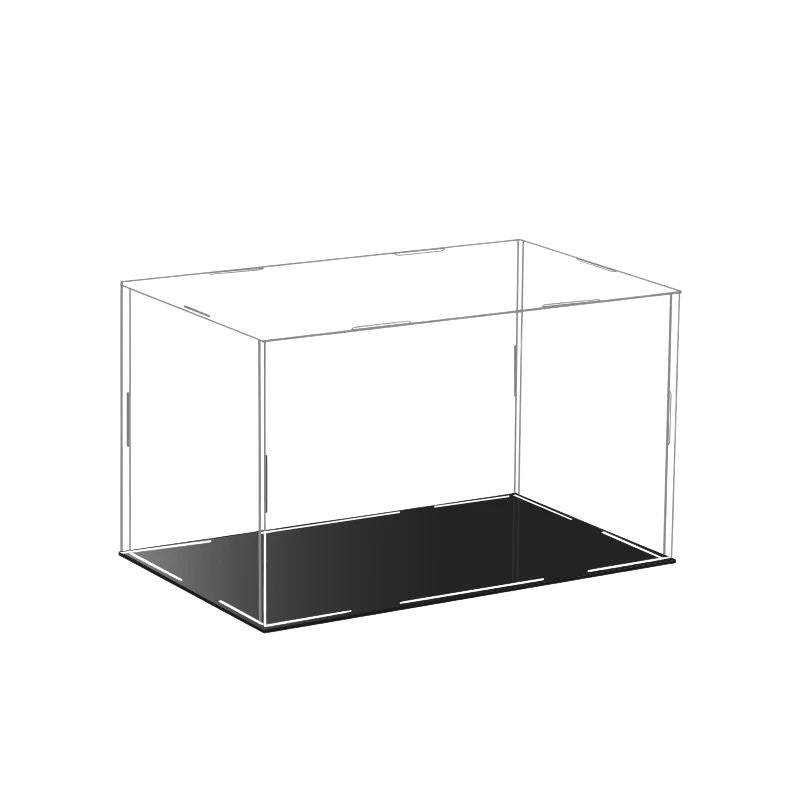 Portable Clear Acrylic Display Case 35 cm Dustproof Collectible Display Box with Black Base