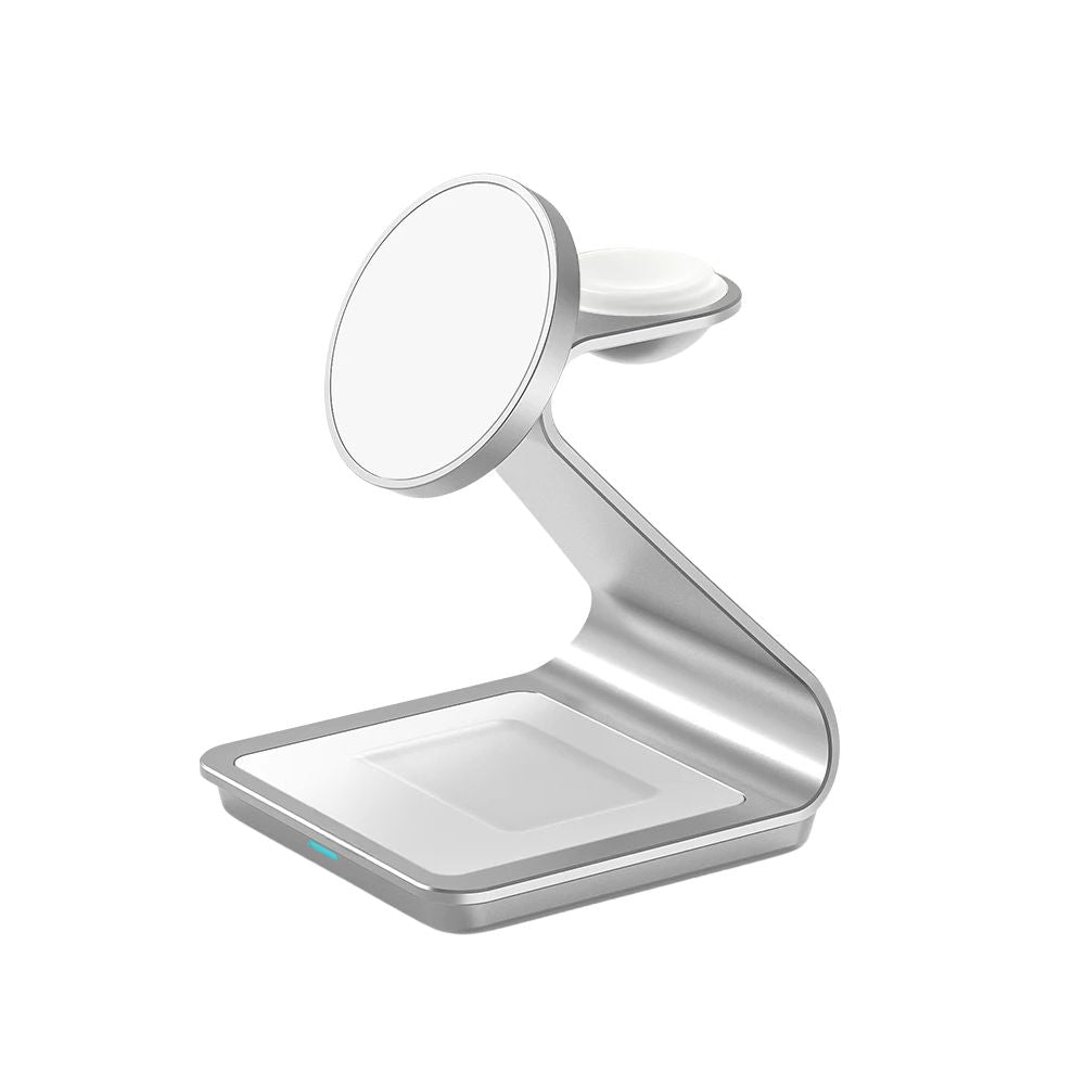 Charging Station 30W 3 in 1 Wireless Charger Foldable Desktop Stand for Phone Watch Earbuds