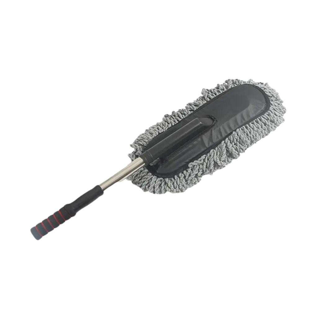 Car Duster 90cm Retractable Microfibre Dust Removal Brush Extendable Cleaning Tool - Grey