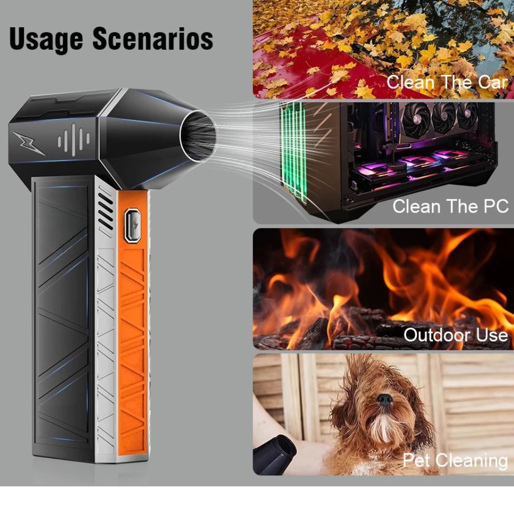 Air Duster 180000RPM Cordless Turbo Blower 10000mAh 4 Speed Dust Cleaning Tool