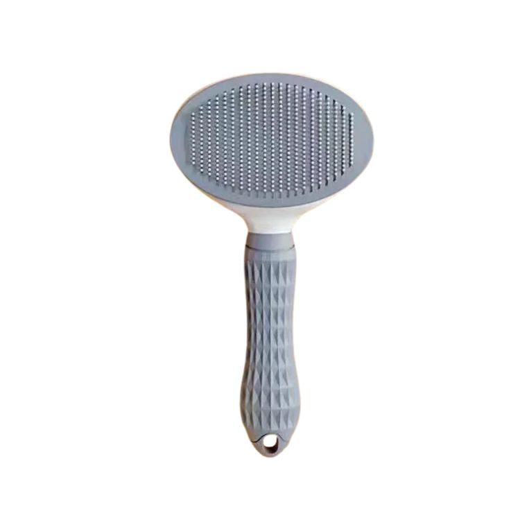 Pet Grooming Comb Floating Hair Removal Gentle Massage Brush for Cats and Dogs - Grey