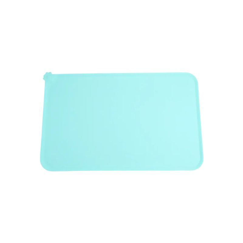 Pet Meal Mat Silicone Waterproof Anti Slip Feeding Bowl Placemat for Dogs - Green