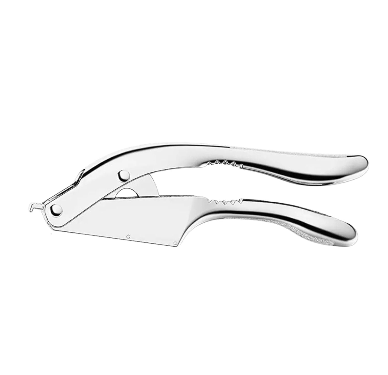 Garlic Press 2 in 1 Stainless Steel Manual Garlic Crusher and Slicer Easy Clean Kitchen Tool