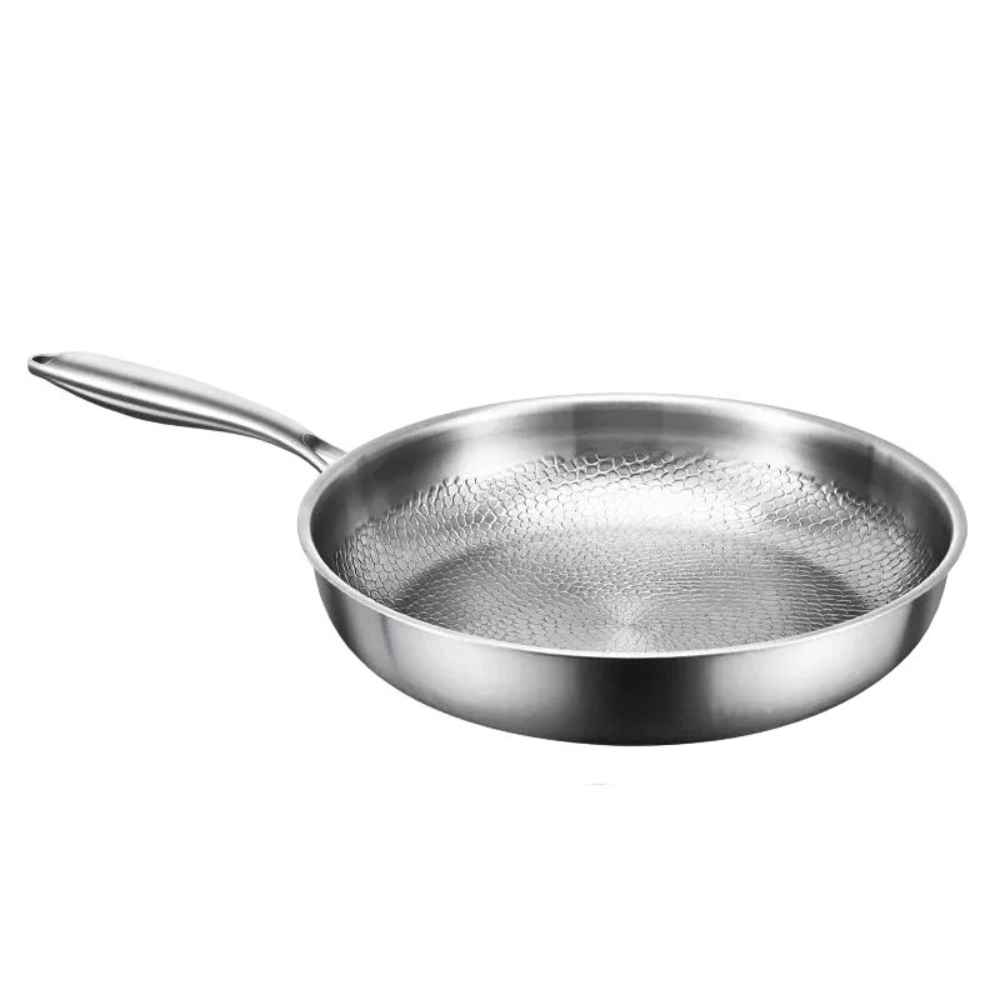Titanium Frying Pan 26cm Hammer Pattern Uncoated Non Stick Cookware