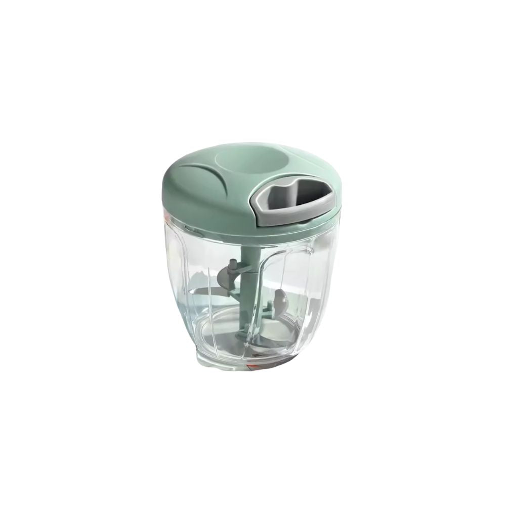 Manual Meat Mincer 900mL Hand Pull Food Chopper Garlic Vegetable Onion Grinder - Green
