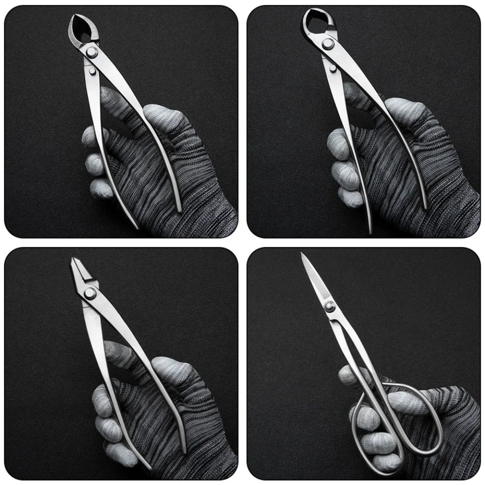 Professional Grade Bonsai Tool Roll – 7PCS – Precision Pruning Tools with Eco-Leather Roll
