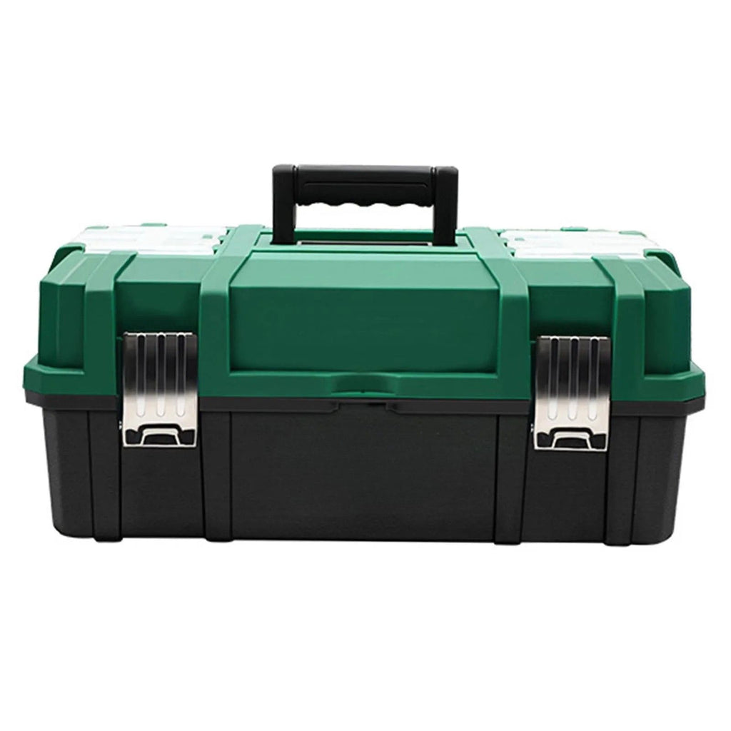 Portable Heavy Duty Triple Folding Tool Storage Case 42 cm Plastic Organizer Toolbox