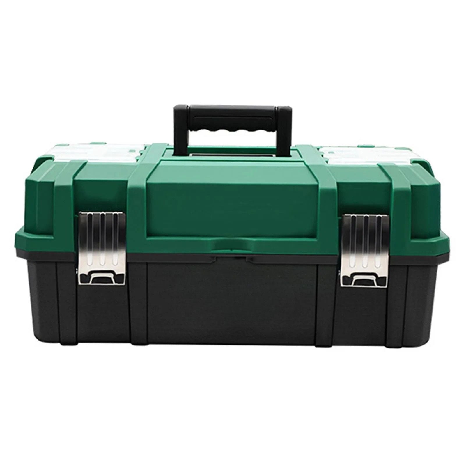 Portable Heavy Duty Triple Folding Tool Storage Case 42 cm Plastic Organizer Toolbox