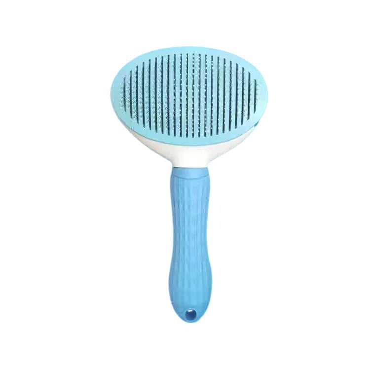 Pet Grooming Comb Floating Hair Removal Gentle Massage Brush for Cats and Dogs - Blue