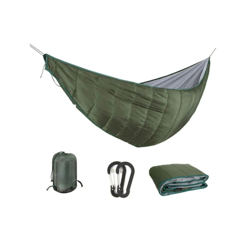 Portable Hammock Underquilt Winter Cold Weather Warm Under Quilt for Camping Hiking - Army Green
