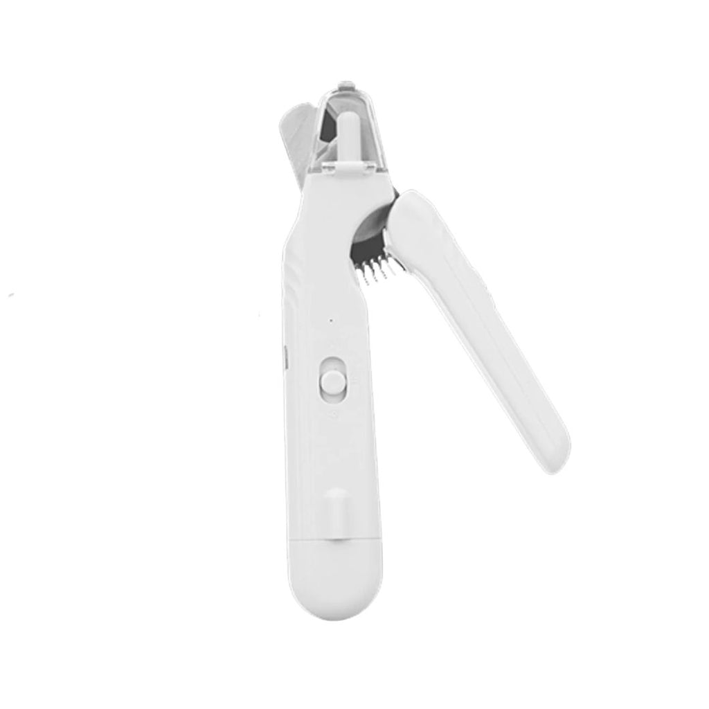 Pet Nail Trimmer USB Rechargeable 2 in 1 LED Light Quiet Nail Care Tool for Dogs and Cats