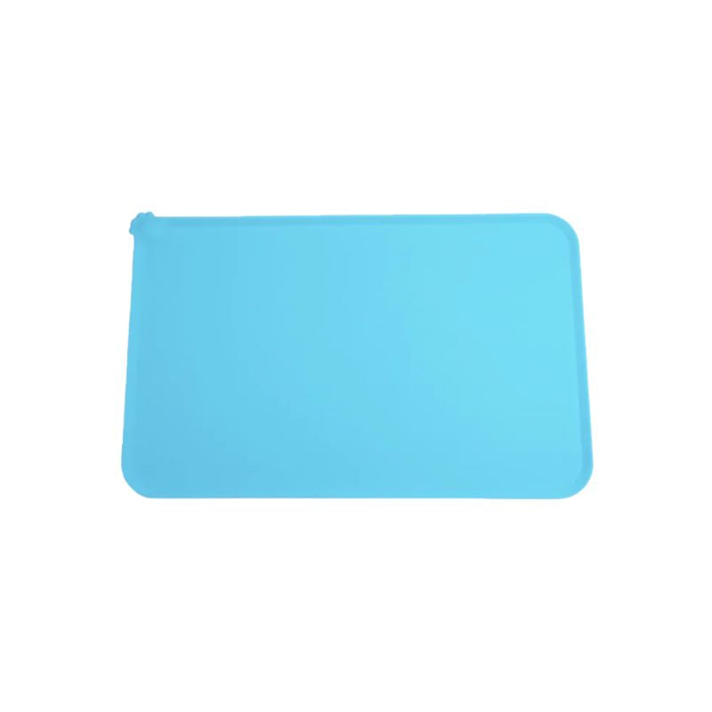 Pet Meal Mat Silicone Waterproof Anti Slip Feeding Bowl Placemat for Dogs - Green