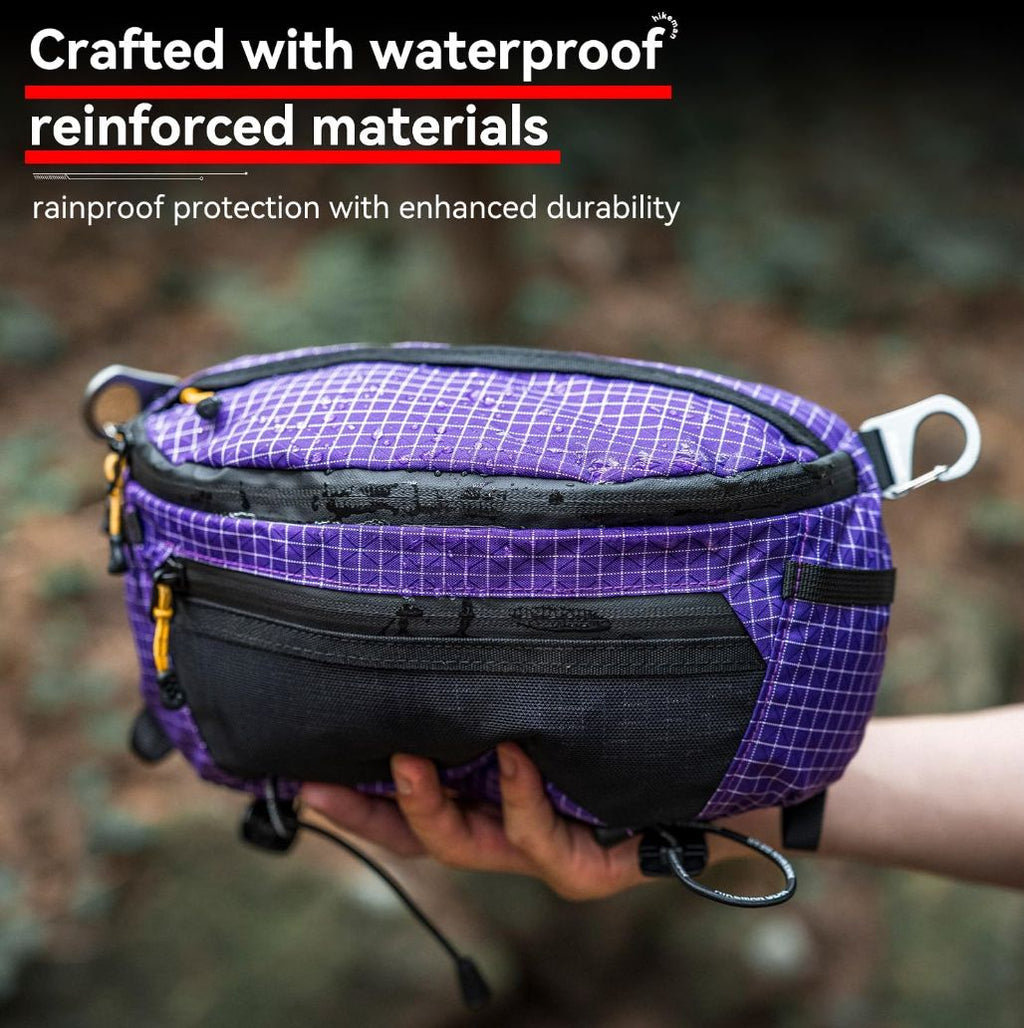 Hiking Chest Bag Waterproof Crossbody Travel Sling Backpack - Grey