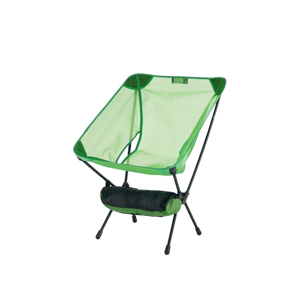 Moon Chair Portable Folding Camping Chair Lightweight Outdoor Seat with Storage Bag - Green