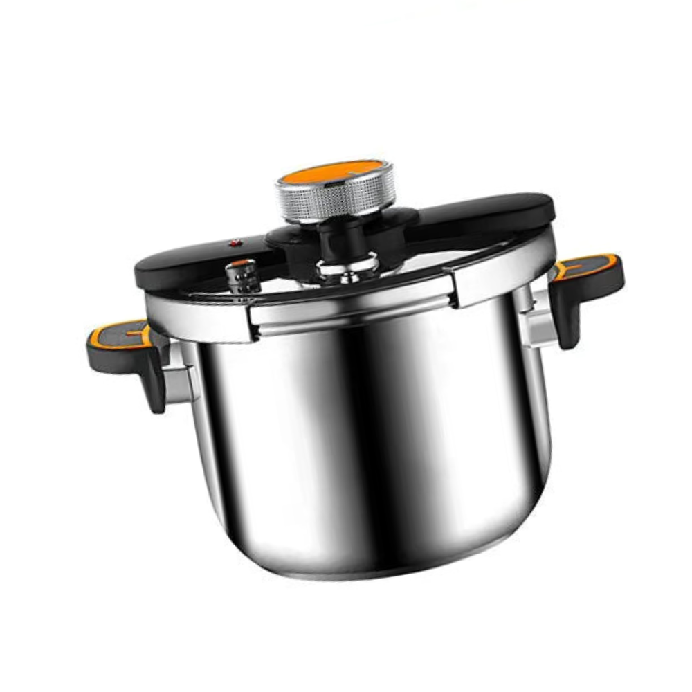 6L Stainless Steel Pressure Cooker – One-Hand Locking Multi-Cooker for Gas & Induction Stove