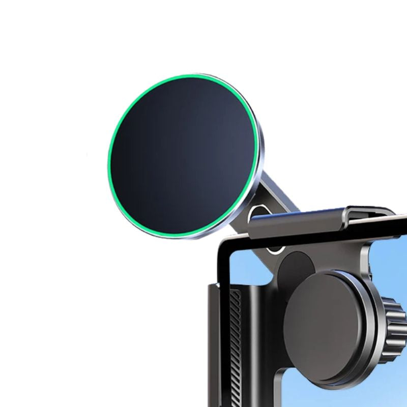 Phone Holder 15W Wireless Charging Adjustable Dashboard Screen Mount with LED Light – Green LED