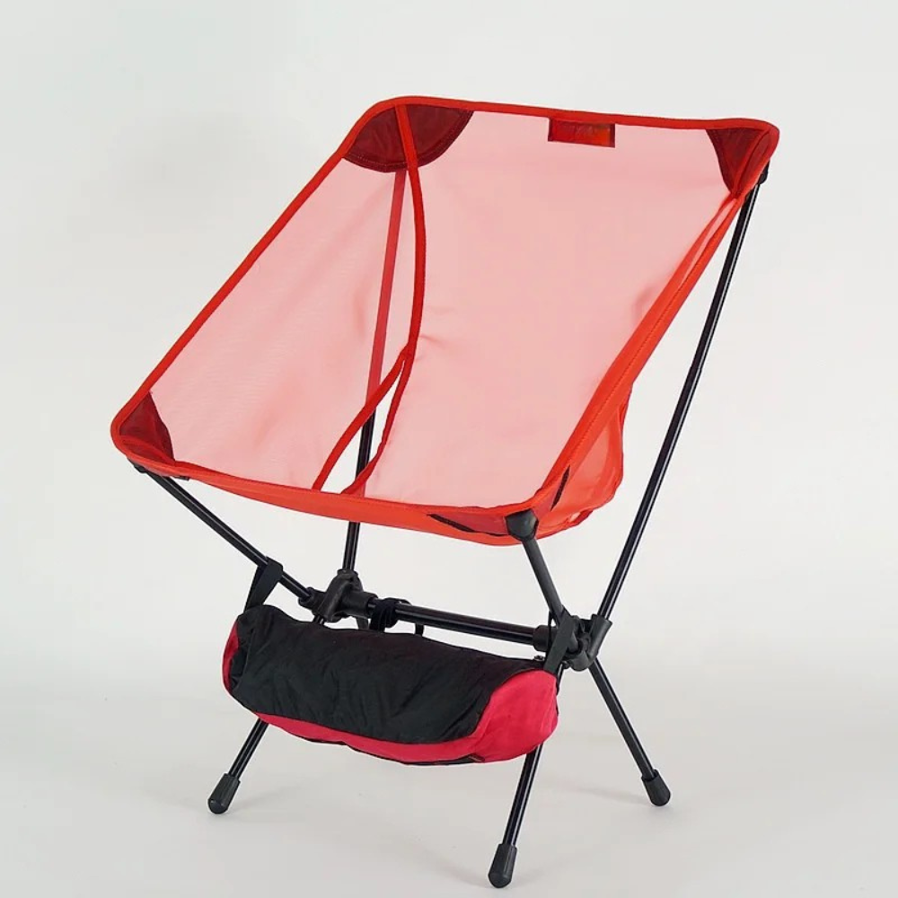 Moon Chair Portable Folding Camping Chair Lightweight Outdoor Seat with Storage Bag - Green