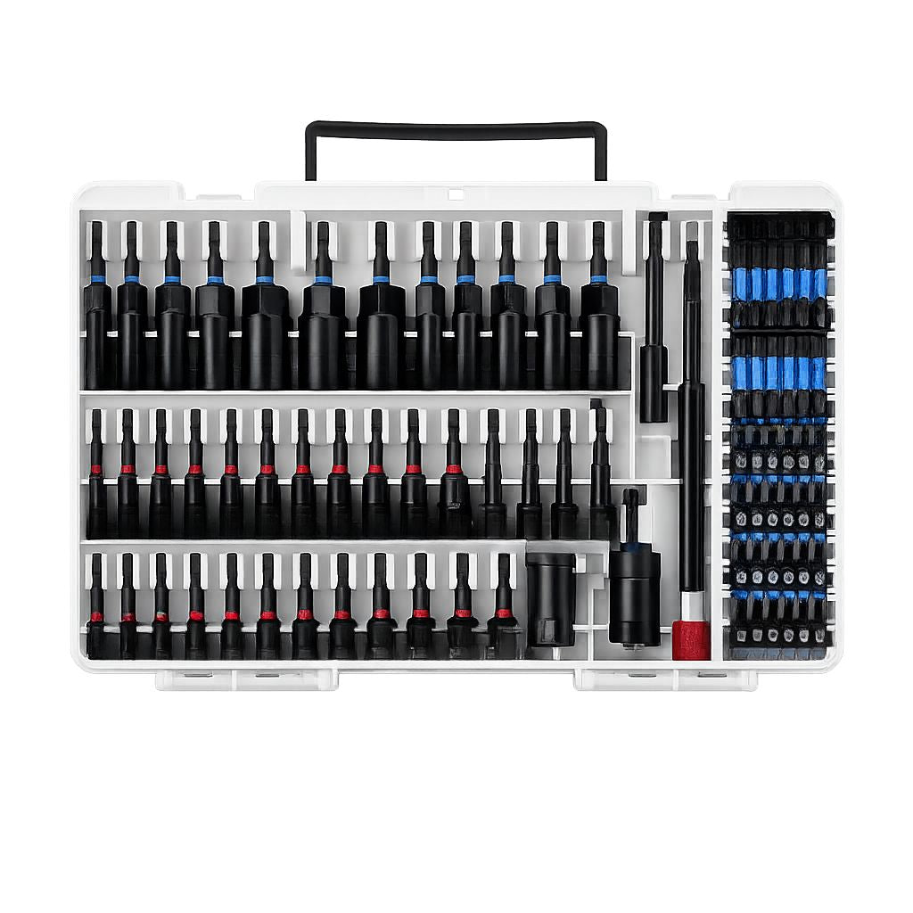 Nut Driver Set 80 Piece Heavy Duty Impact Driver Kit Metric & SAE with Socket Adapters and Bit Holder