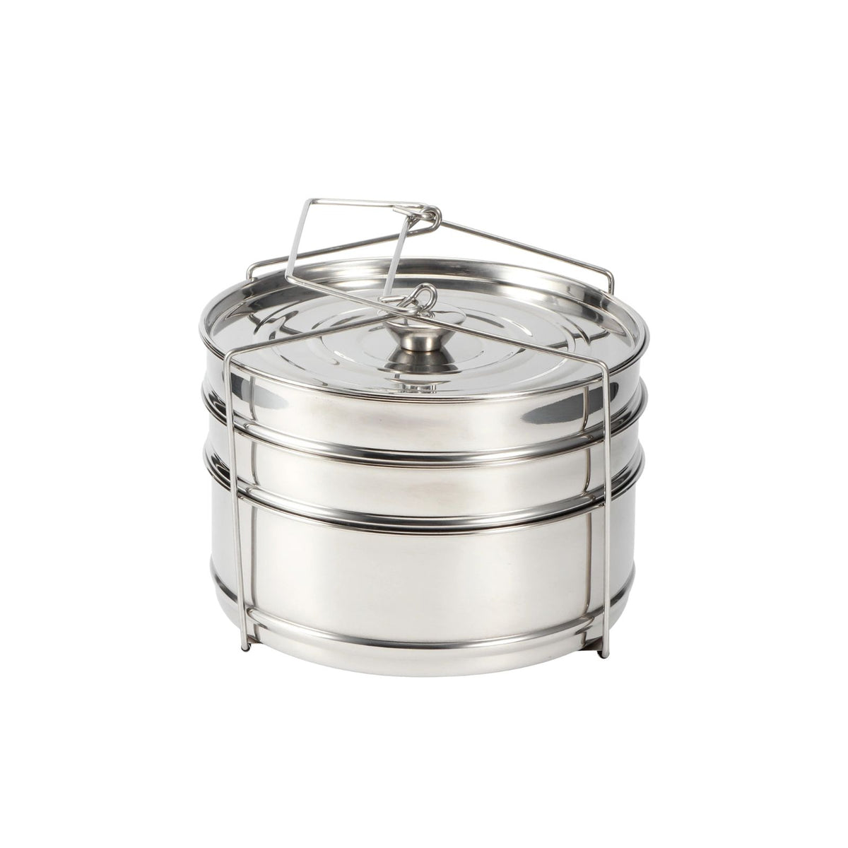 Steamer Pot 3 Tier Stainless Steel Stackable Cooker Insert Set with Lid and Handle