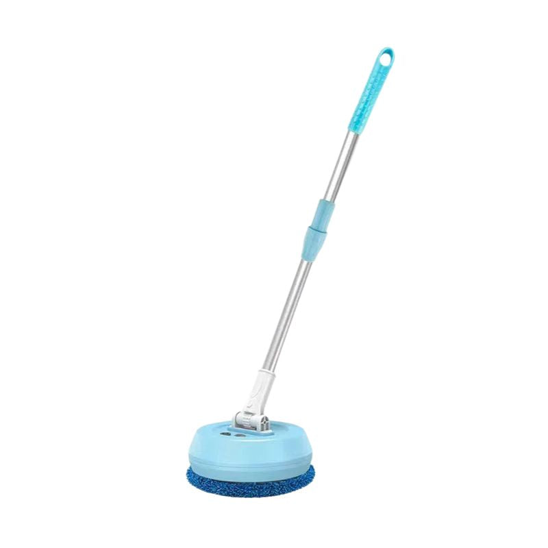 Spin Mop Cleaner 85Min Cordless Wet and Dry Floor Scrubber with Extendable Handle - Blue
