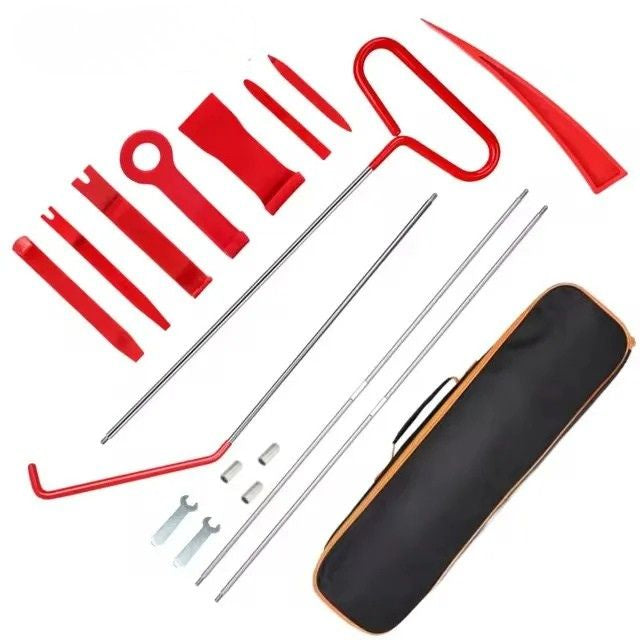 Car Door Tool Kit 18PCS Long Reach Inflatable Air Wedge Panel Removal Set with Carry Bag